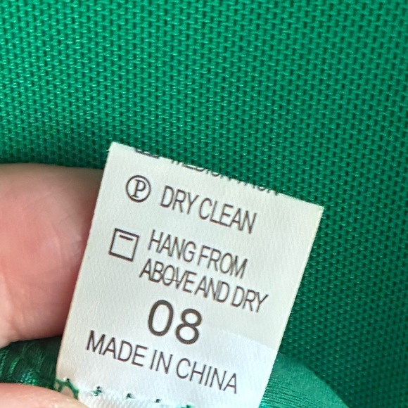 Elegant Stand Collar Green Bodycon Ruched Dress L - Picture 13 of 13